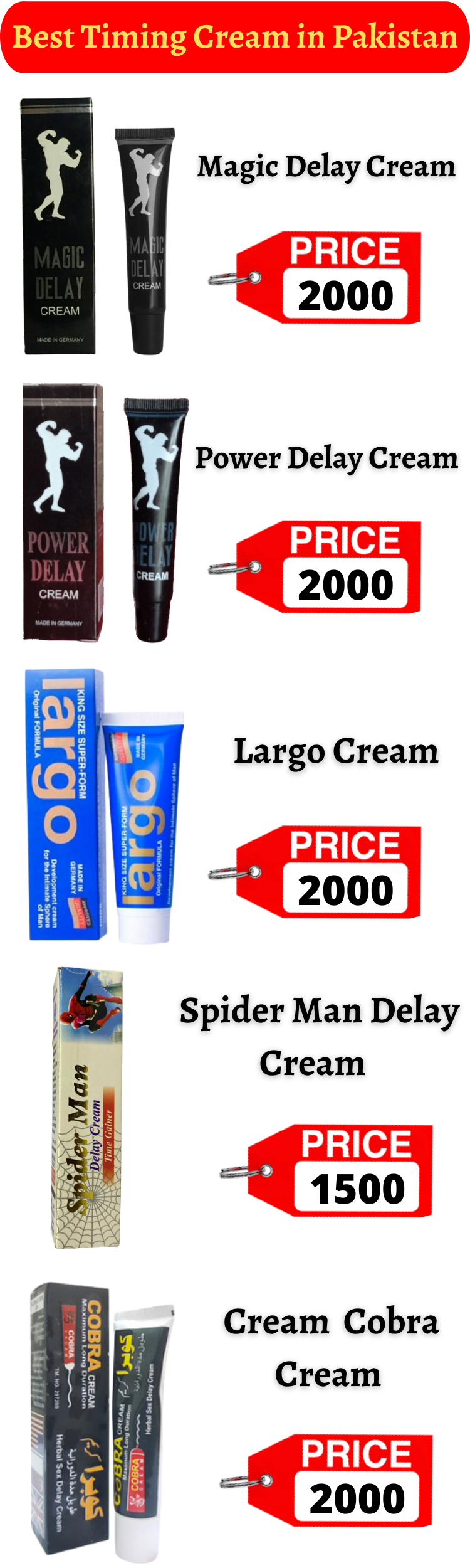 Best Timing Cream in Pakistan For 40 Minutes Long Sex Timing